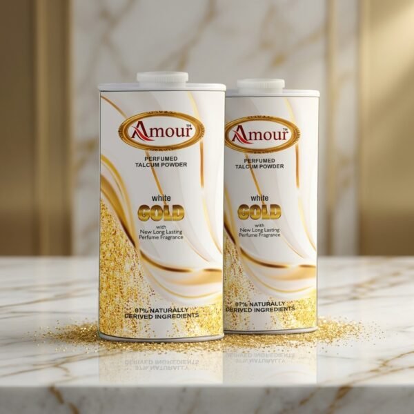 Amour White Gold Perfumed Talcum Powder